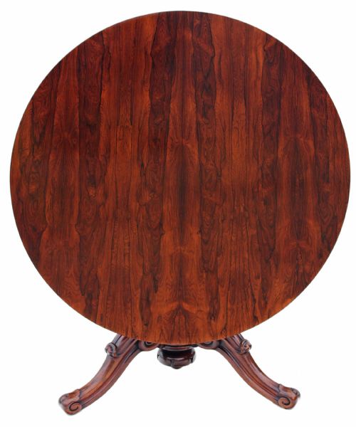 Victorian Rosewood Loo Breakfast Table Tilt Top