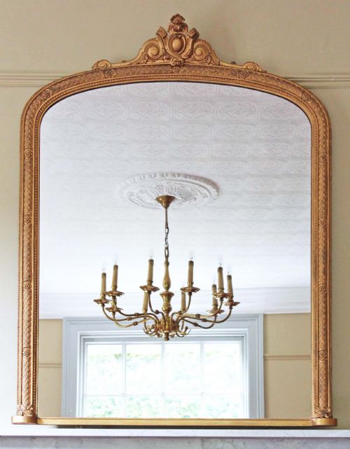 Victorian Gilt Overmantle Wall Mirror