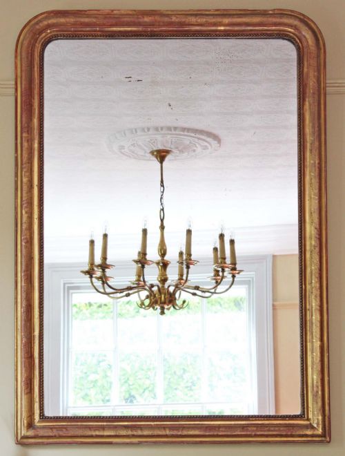 Victorian Overmantle Wall Gilt Mirror
