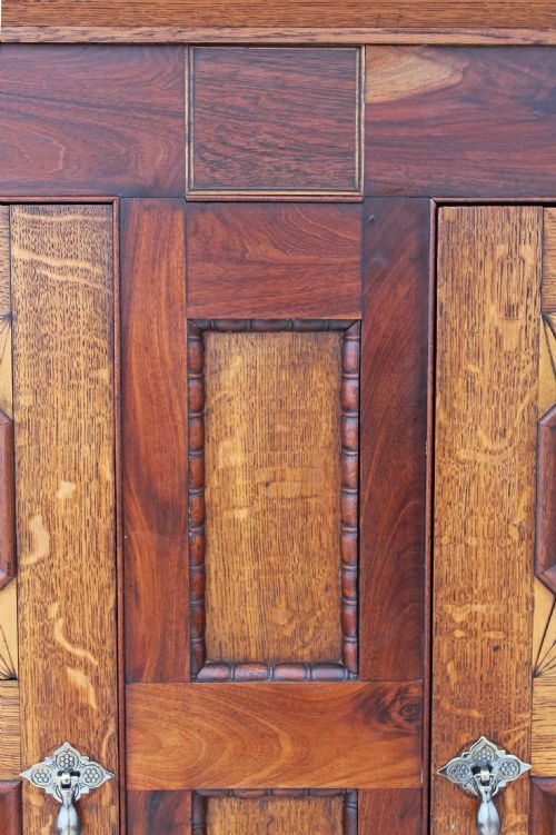 fig 2. Georgian oak hall press housekeepers wardrobe
