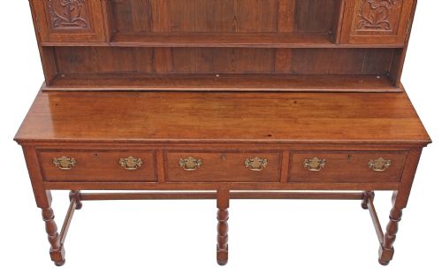fig 1. Georgian crossbanded oak dresser sideboard