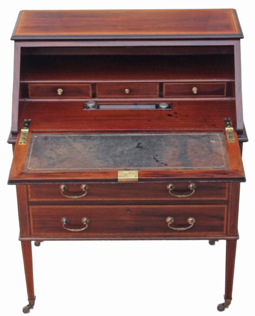 fig 1. Edwardian mahogany Maple and Co. bureau