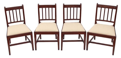 Set of 4 Georgian Mahogany Dining Chairs