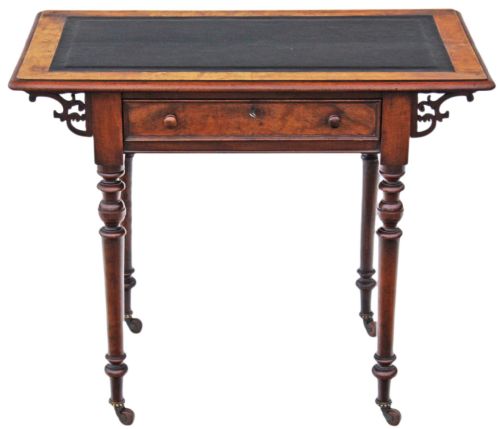 Victorian Burr Walnut Writing Table Desk
