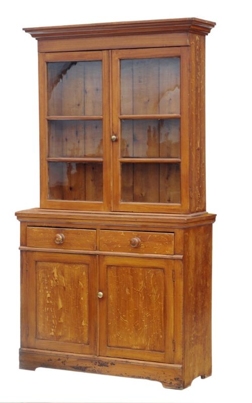 fig 1. Victorian scumble glazed bookcase dresser
