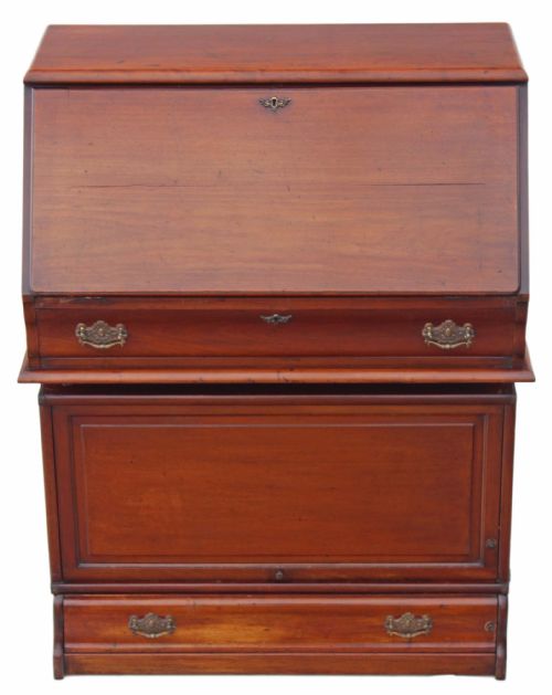 Mahogany Globe Wernicke Bureau Bookcase Desk