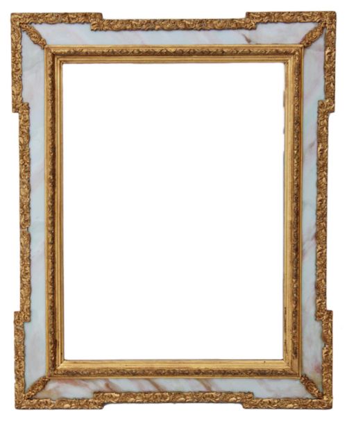 fig 1. Pair of onyx and giltwood wall mirrors overmantle
