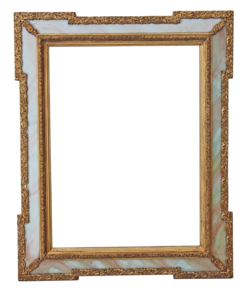 fig 2. Pair of onyx and giltwood wall mirrors overmantle