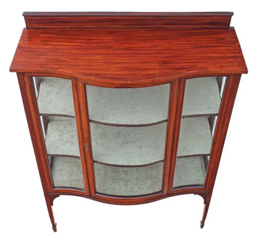 fig 1. Edwardian inlaid glazed mahogany display cabinet
