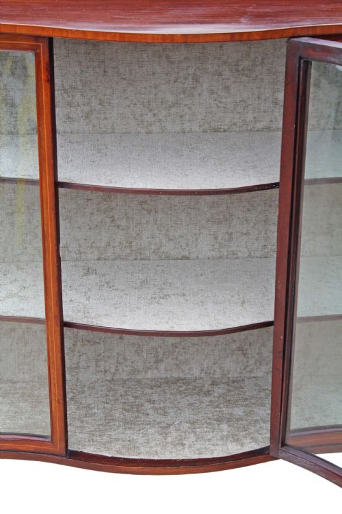 fig 2. Edwardian inlaid glazed mahogany display cabinet