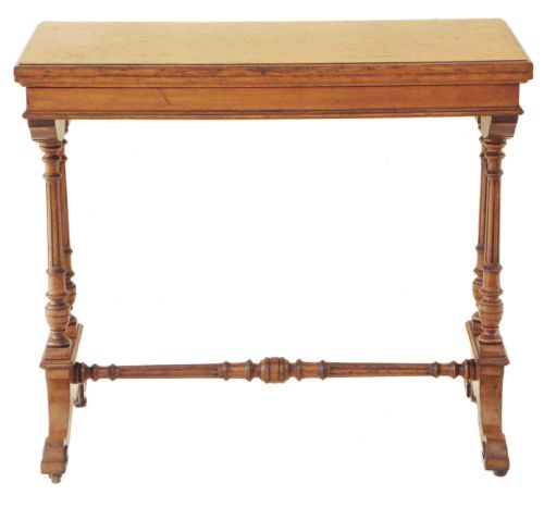 Victorian Shoolbred Oak Card Tea Table
