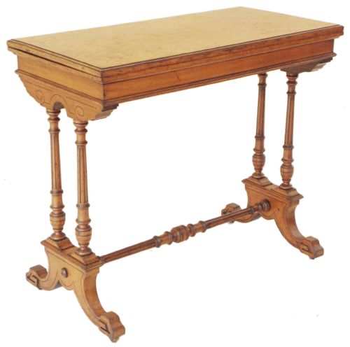 fig 1. Victorian Shoolbred oak card tea table