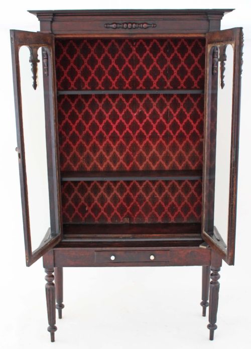 fig 1. William IV mahogany bookcase on table stand
