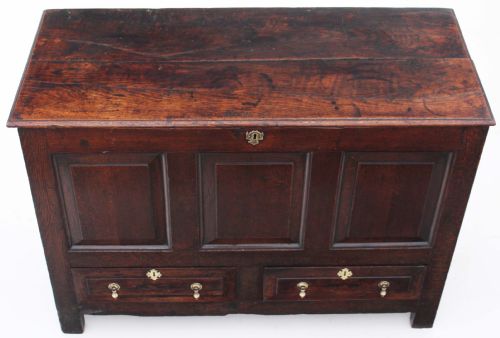 fig 1. Georgian oak coffer mule chest