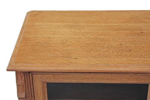 fig 2. Victorian Gothic light oak glazed display cabinet