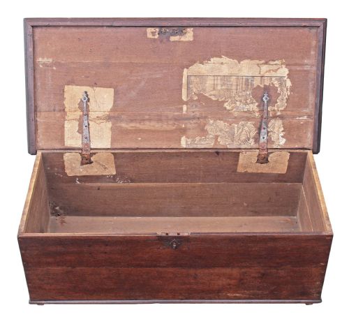 fig 1. Georgian oak mule chest coffer blanket box