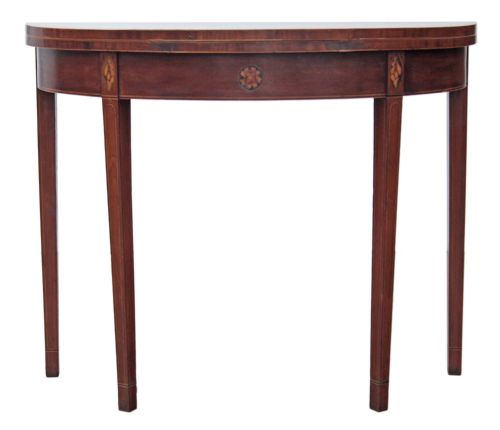 fig 1. Regency inlaid mahogany folding card console table