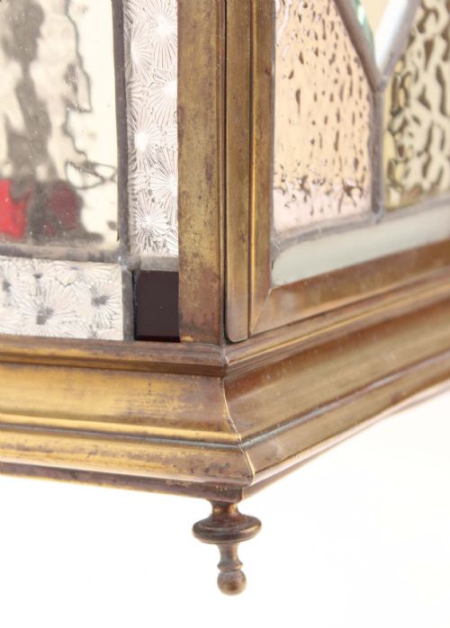 fig 5. Victorian stained leaded glass brass lantern