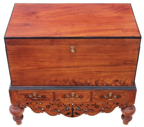 fig 1. Eastern inlaid mahogany coffer mule chest