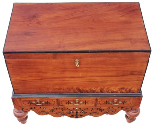 fig 2. Eastern inlaid mahogany coffer mule chest