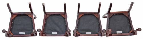 fig 2. Set of 4 Edwardian mahogany walnut dining chairs