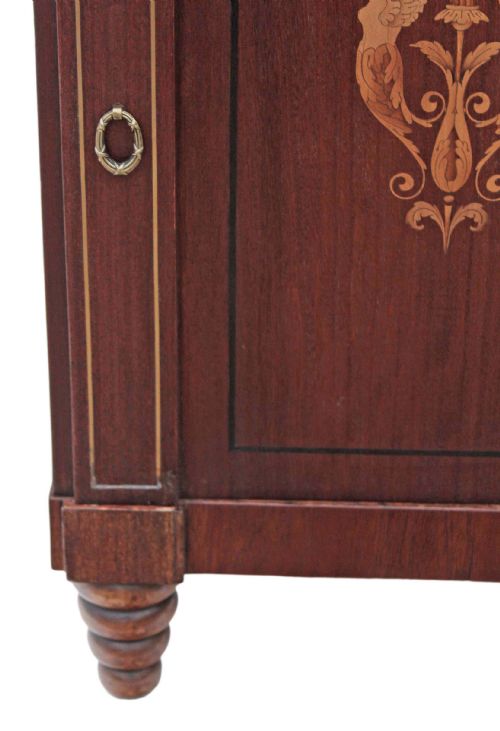 fig 2. Mahogany burr walnut bedside table cabinet