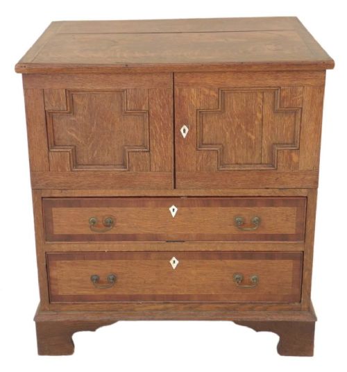 Georgian Oak Dressing Chest of Drawers