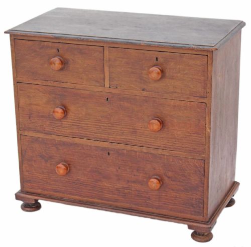 fig 2. Victorian pine oak scumble chest of drawers