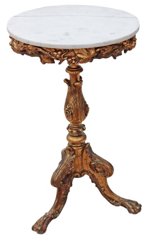 19th Century Gilt and Marble Wine Side Table