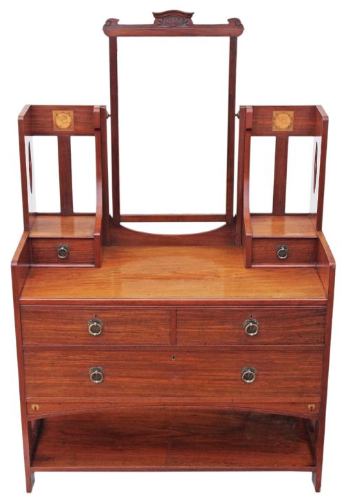 Victorian Inlaid Walnut Dressing Table