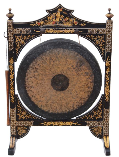 Victorian Chinoiserie Dinner Gong Brass Bronze