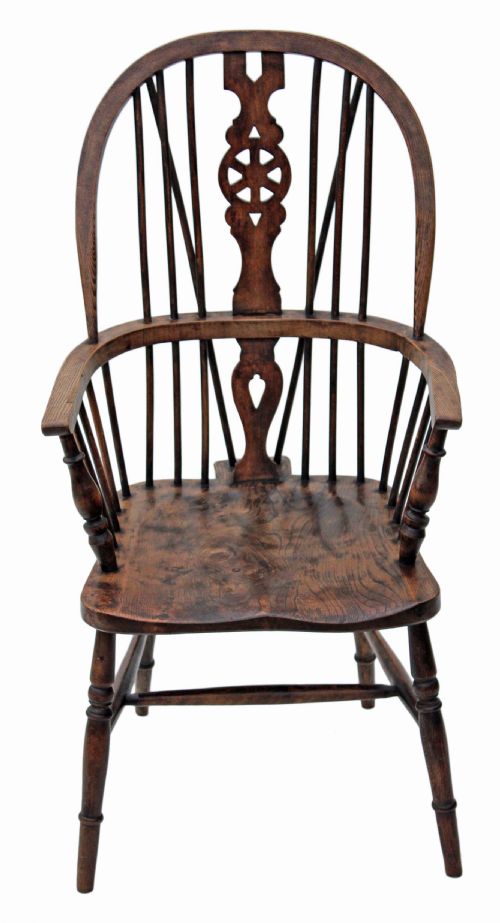 Windsor Elm Beech Ash Armchair Carver Hall Side Dining Chair