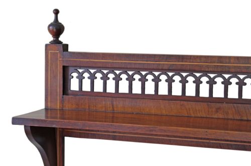 fig 2. Victorian inlaid walnut overmantle wall mirror