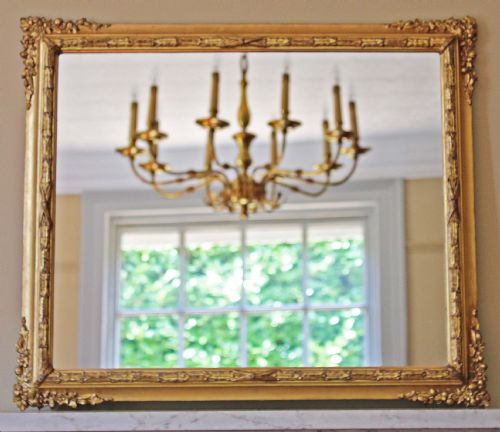 Victorian Wall Mirror Overmantle Gilt Framed