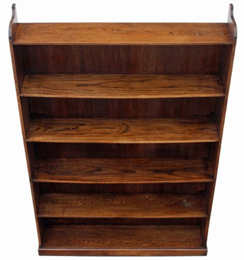 Oak & Elm Open Bookcase Shelves Display