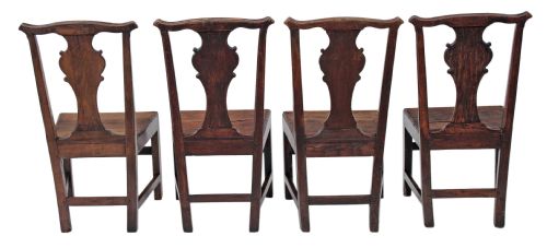 fig 1. Set of 4 Georgian elm country dining chairs