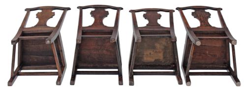 fig 2. Set of 4 Georgian elm country dining chairs