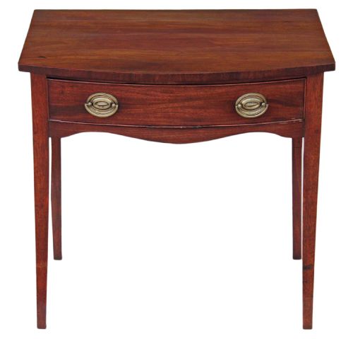 Georgian Mahogany Bow Front Side Writing Occasional Table