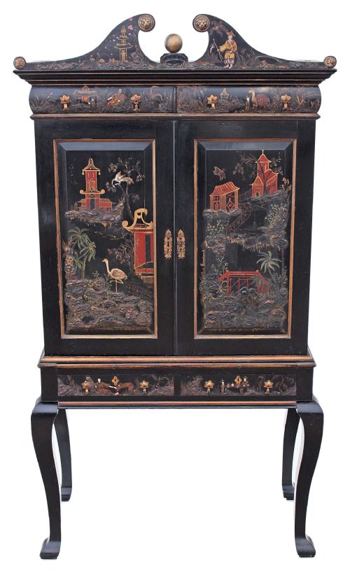 Chinoiserie Dresser Abbatant Secretaire Desk Bureau Writing Table