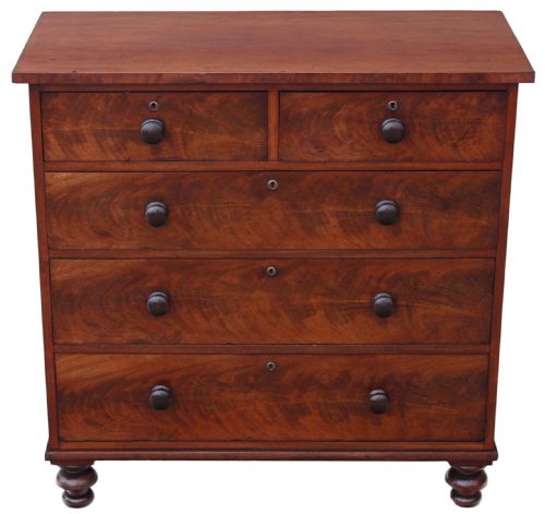 Victorian Flame Mahogany Chest of Drawers