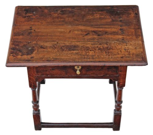 fig 1. Georgian oak writing side table lowboy