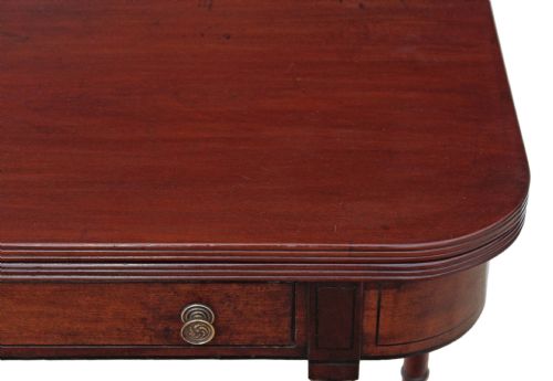 fig 2. Georgian inlaid mahogany folding card tea console table