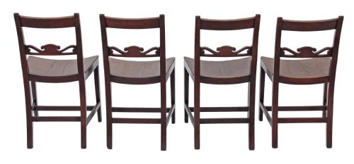 fig 1. Set of 4 Georgian mahogany and fruitwood dining chairs