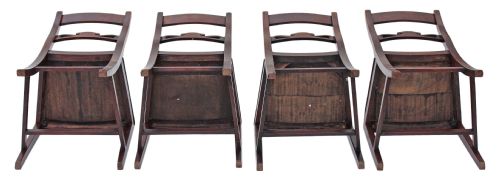 fig 2. Set of 4 Georgian mahogany and fruitwood dining chairs