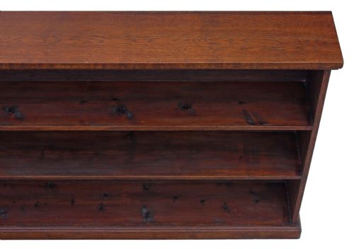 fig 1. Victorian oak open bookcase shelves display