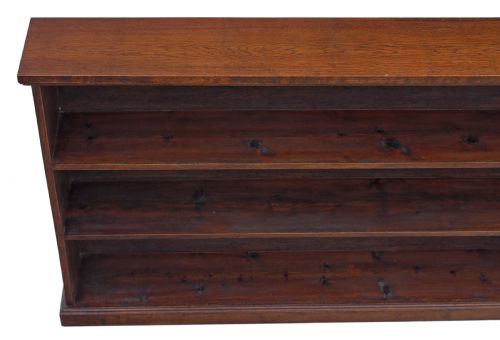 fig 2. Victorian oak open bookcase shelves display