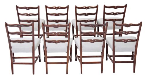 fig 1. Set of 8 mahogany dining chairs