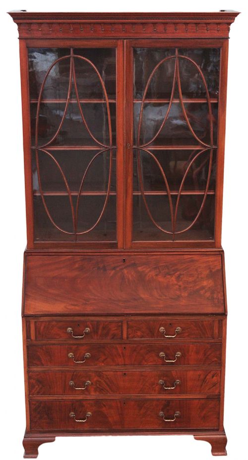 Mahogany Bureau Bookcase Desk Writing Table