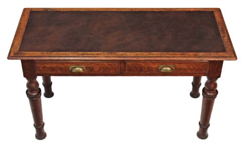 fig 1. Victorian Gillows oak library writing table desk