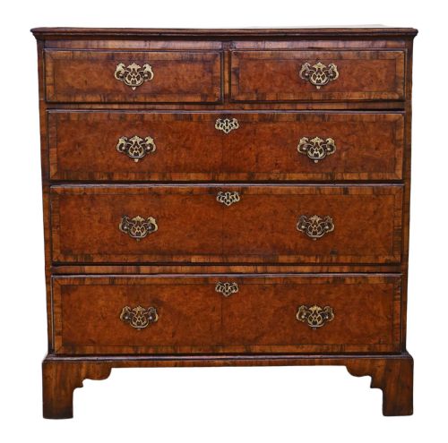 fig 2. Georgian crossbanded burr walnut chest of drawers